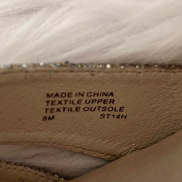 MICHAEL KORS•silver glitter T-strap peep toe stiletto heels 8 EUC - Picture 4 of 6